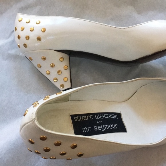 6.5 AA stuart weitzman mr. seymour RARE GOLD STUD Spain Memphis era big hair - Picture 5 of 8